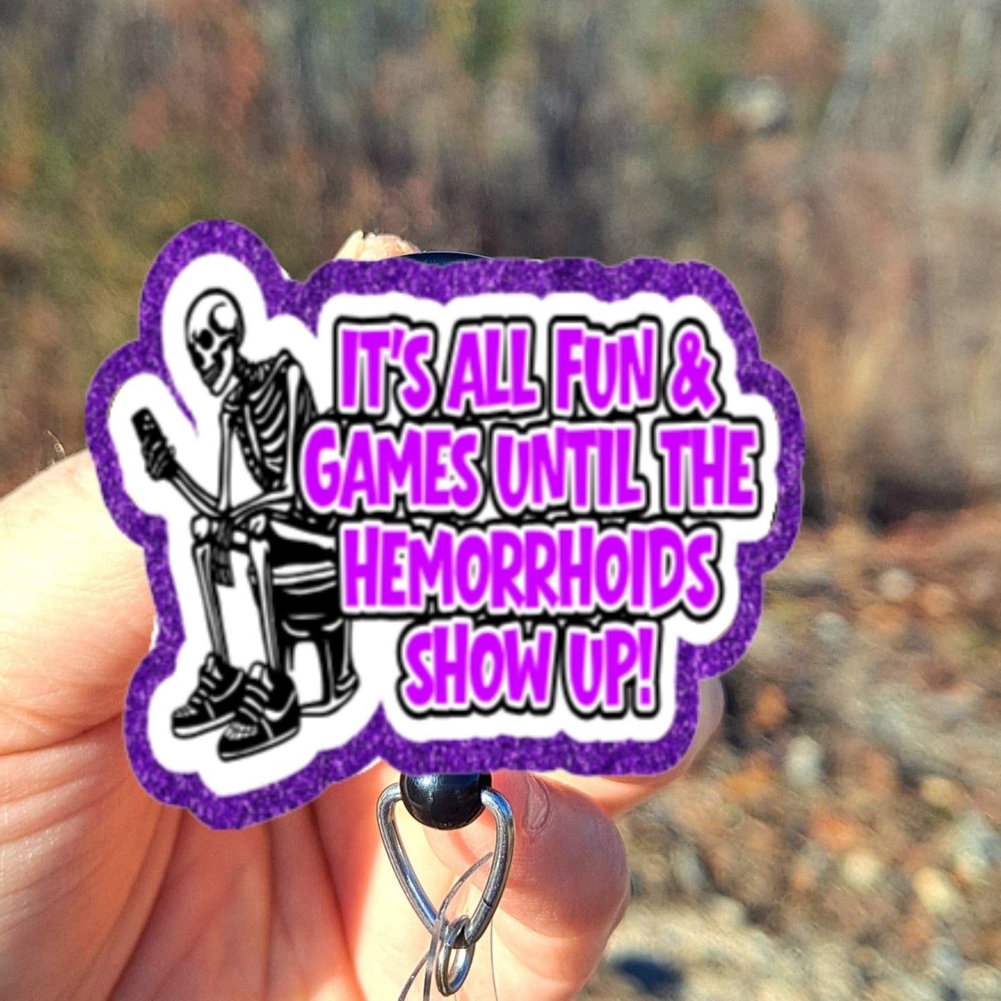 Funny GI Nurse Fun and Games Patient Education Badge Reel