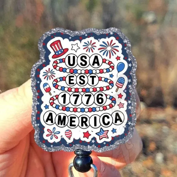 America Est 1778 Badge Reel