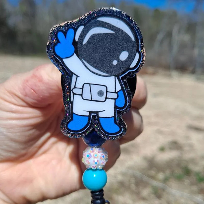 Cute Astronaut Badge Reel
