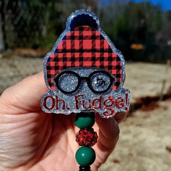 Christmas Story Ralphie Oh Fudge Badge Reel