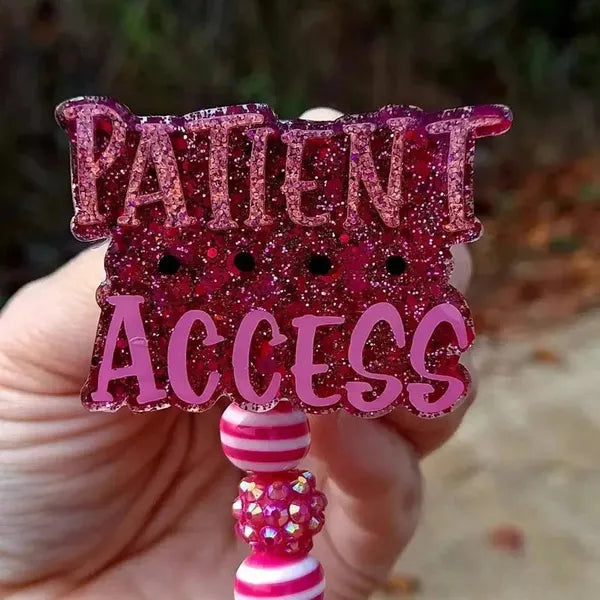 Patient Access Work Id Badge Reel Holder Clip