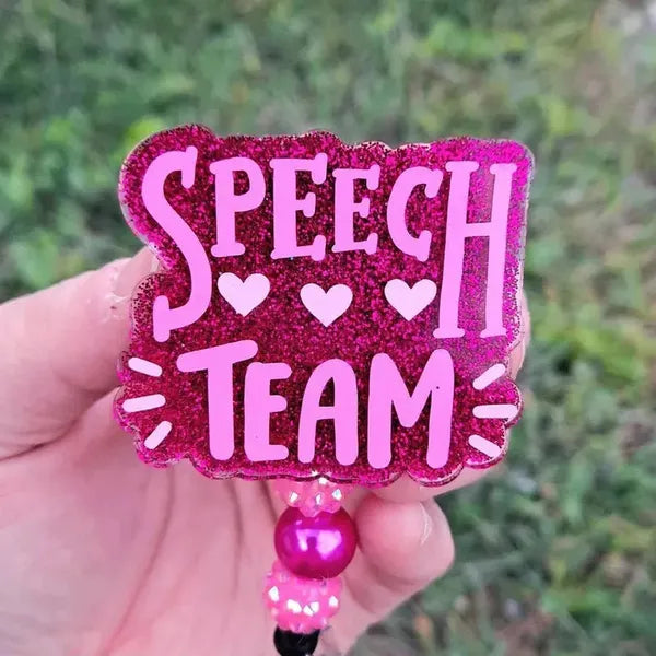 Speech Team Work Id Badge Reel