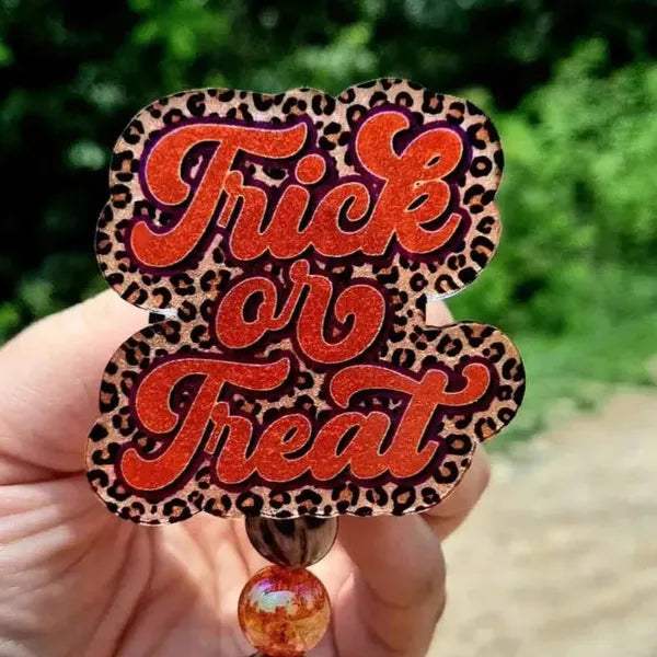 Trick or Treat Halloween Badge Reel