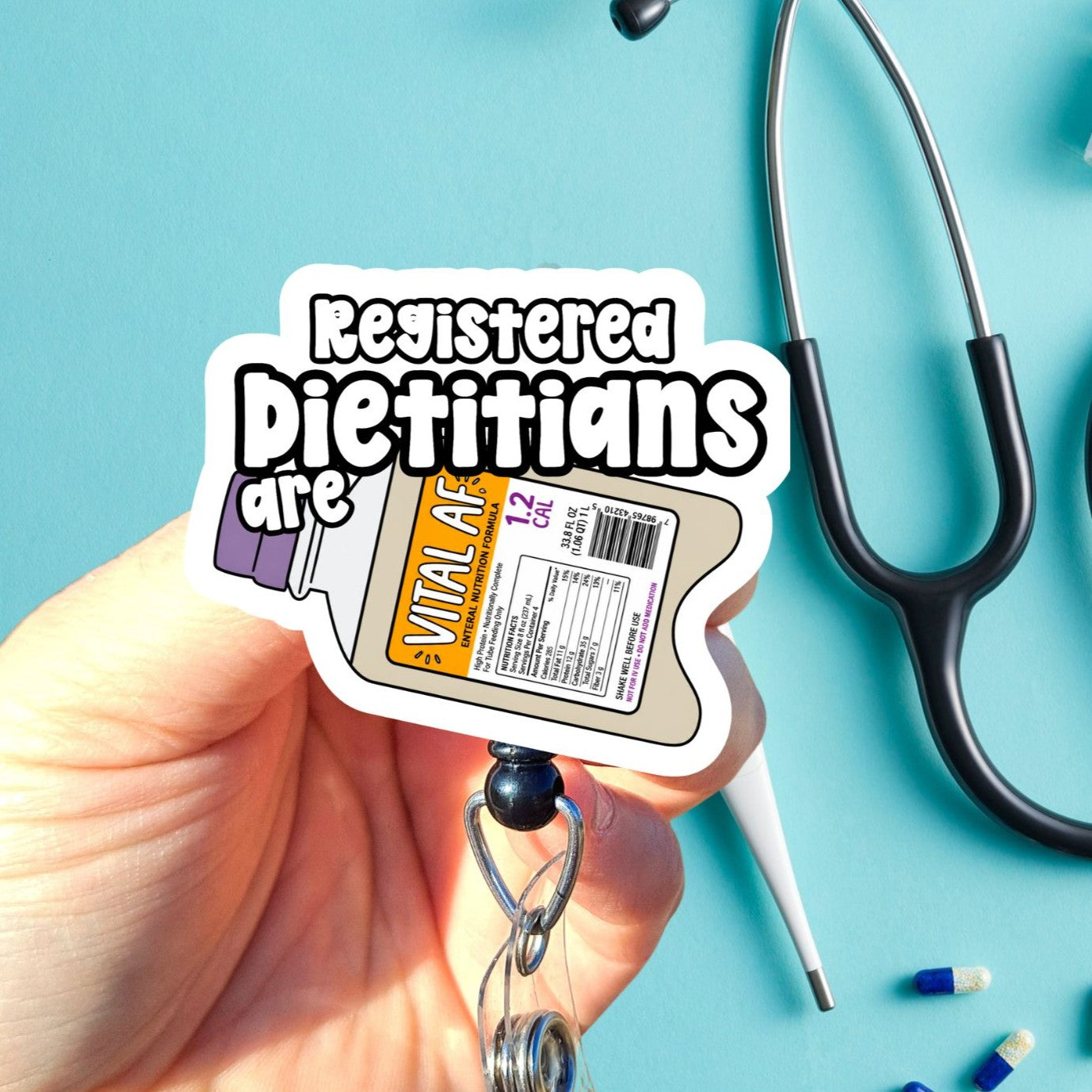 Funny Registered Dietitians are Vital AF Badge Reel