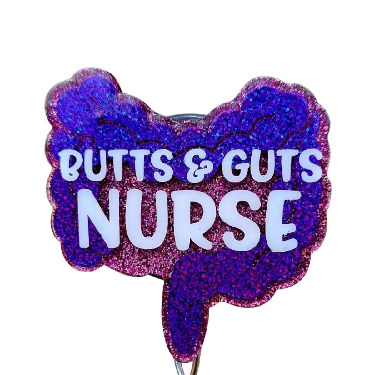 Butts and Guts GI Nurse Work Id Badge Reel Holder Clip.