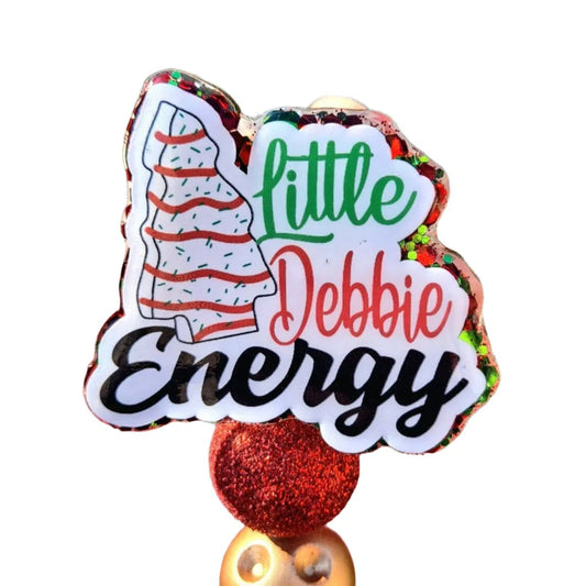 Christmas Tree Cake Work Id Badge Reel