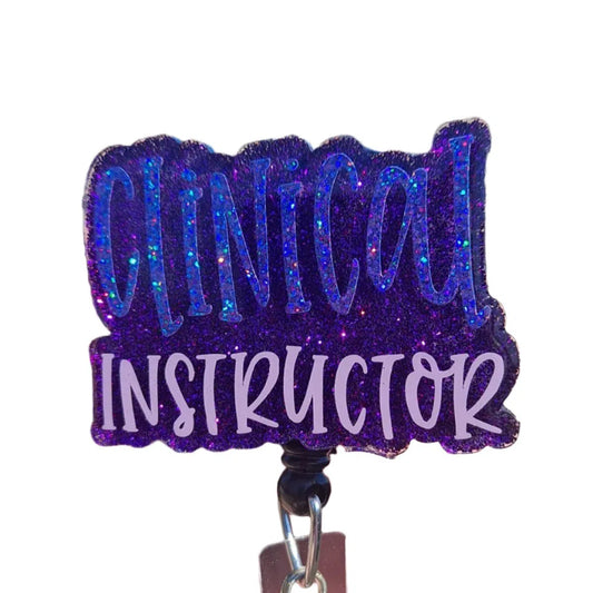 Clinical Instructor Work Id Badge Reel Holder Clip.