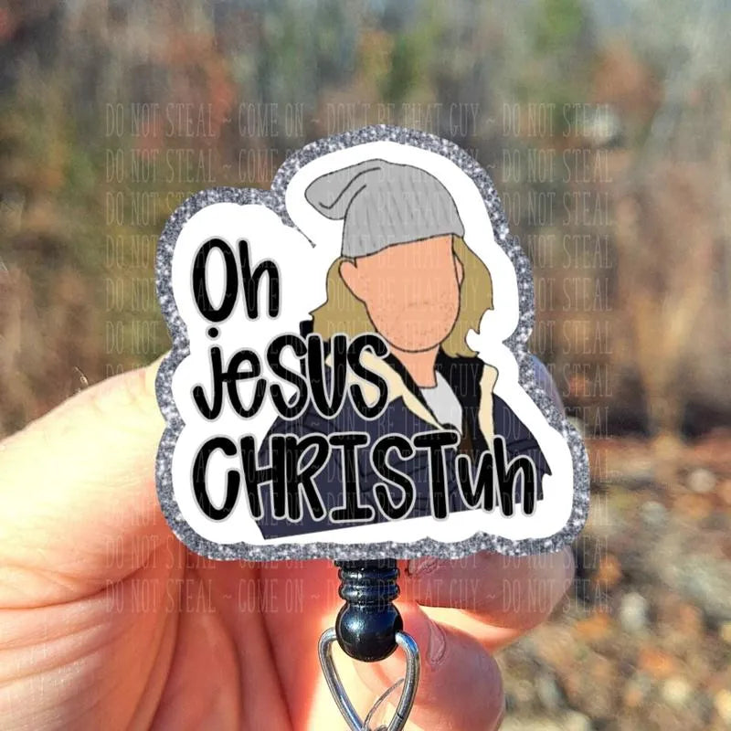 Funny Frank Gallagher Jesus Christ Badge reel