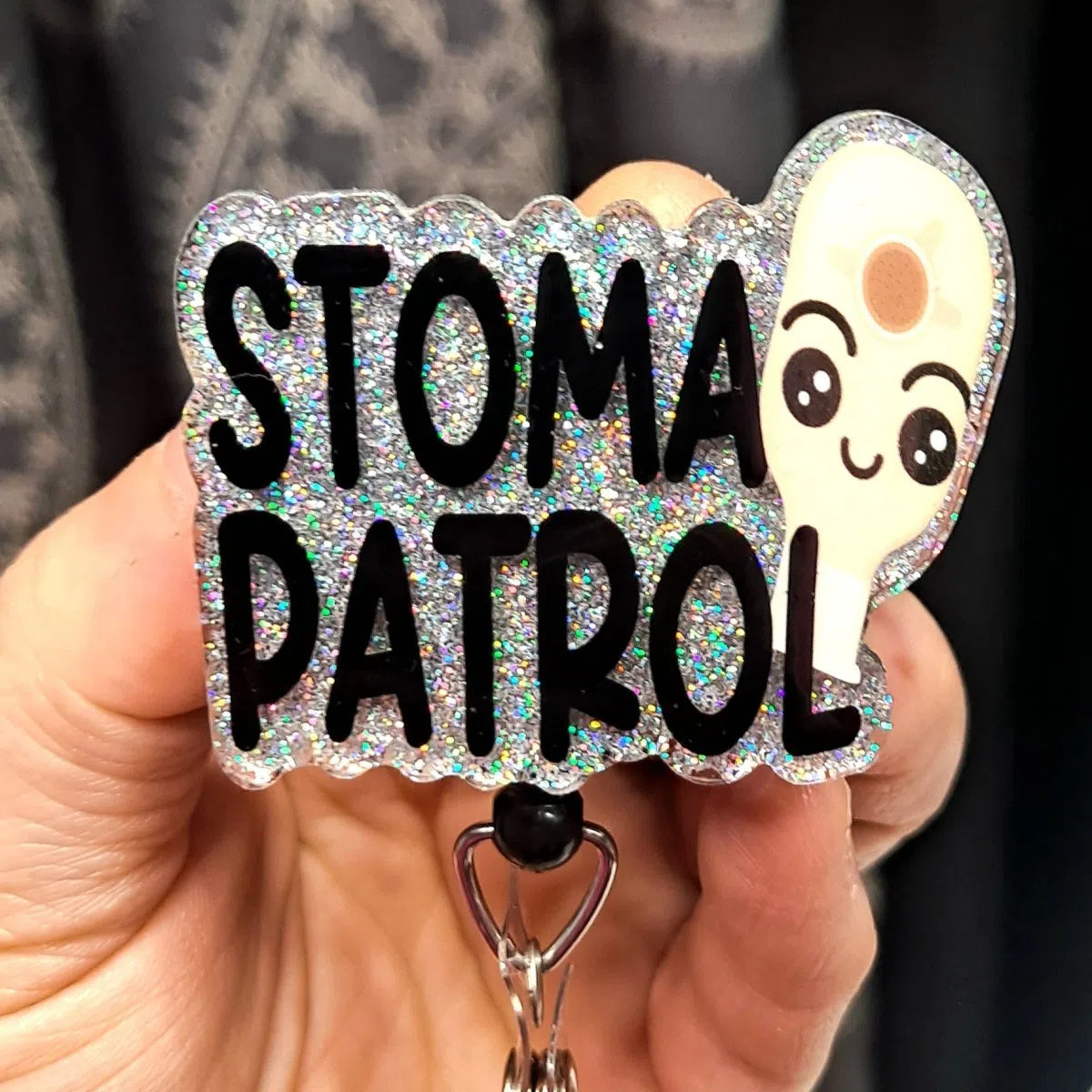 Funny GI Nurse Stoma Patrol Badge Reel