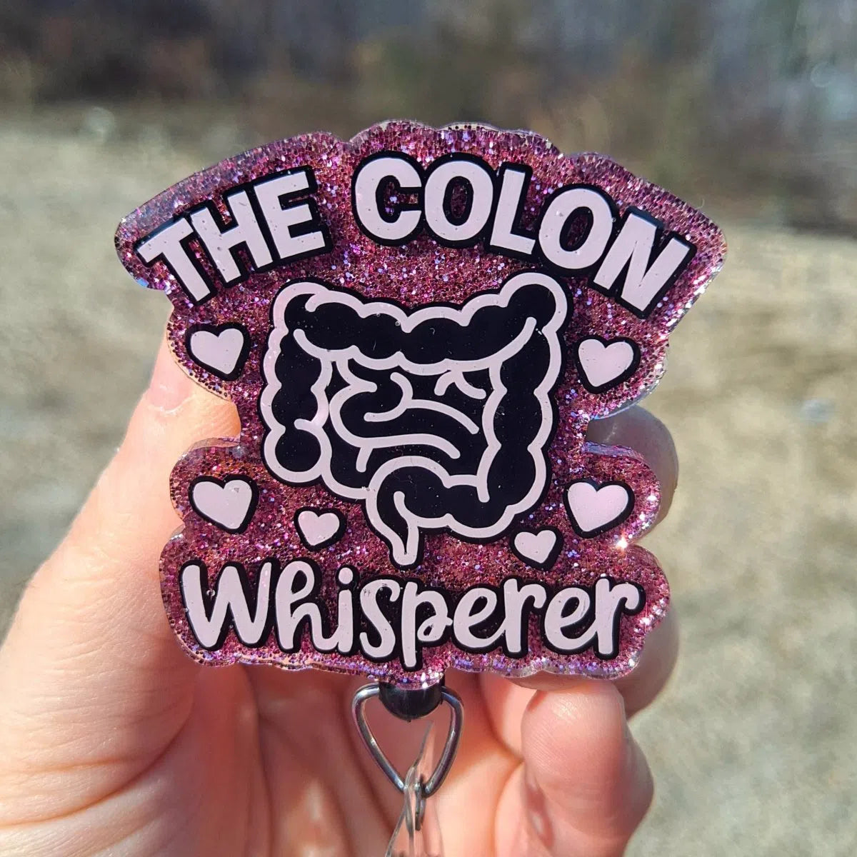 Funny GI Nurse The Colon Whisperer Badge Reel