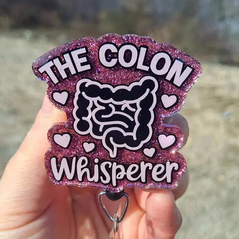 Funny GI Nurse The Colon Whisperer Badge Reel
