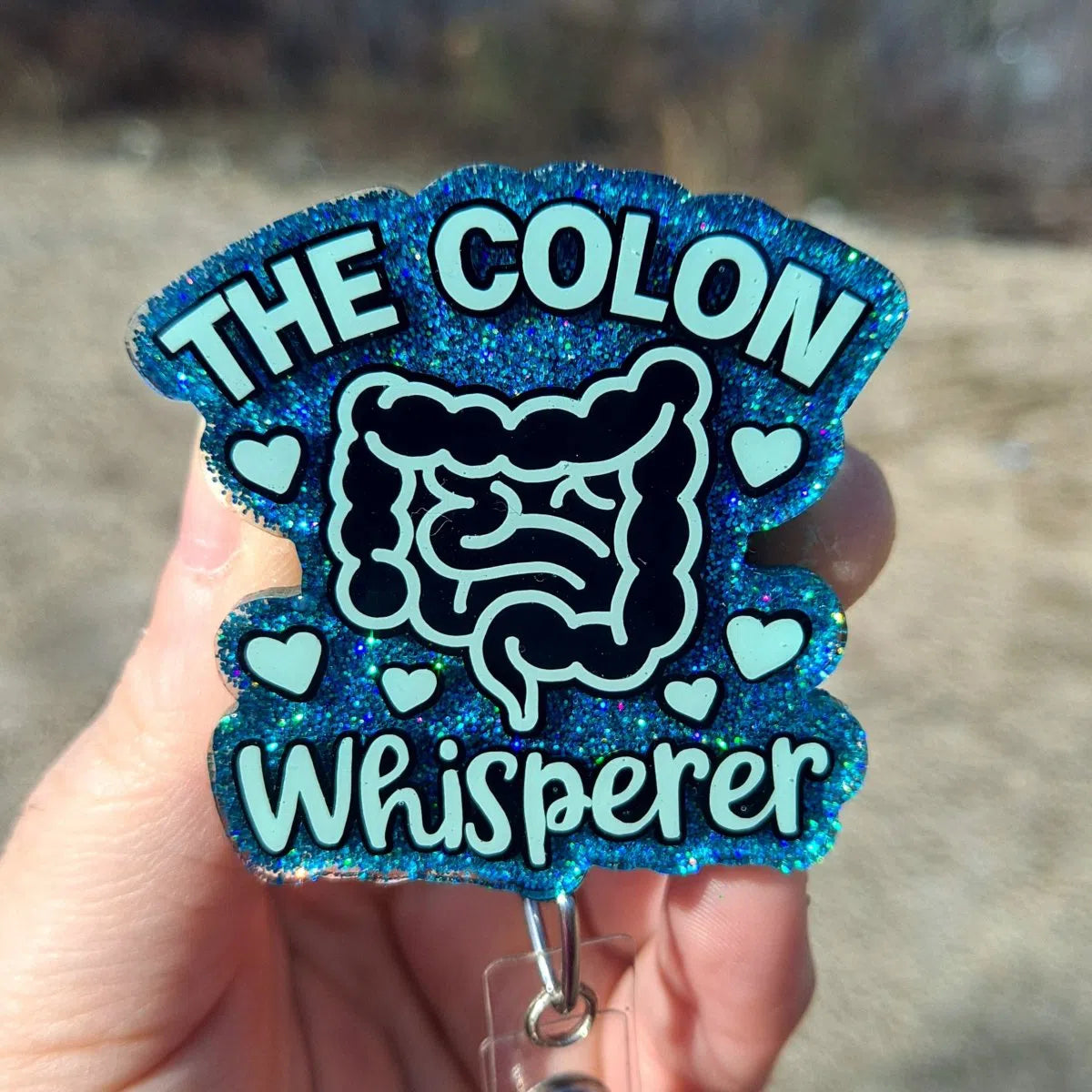 Funny GI Nurse The Colon Whisperer Badge Reel