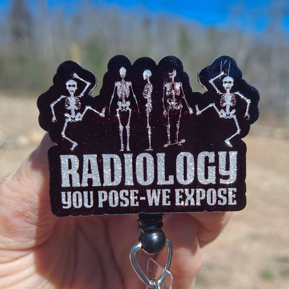 Funny Radiology Rad Rech Work Id Badge Reel Holder Clip.