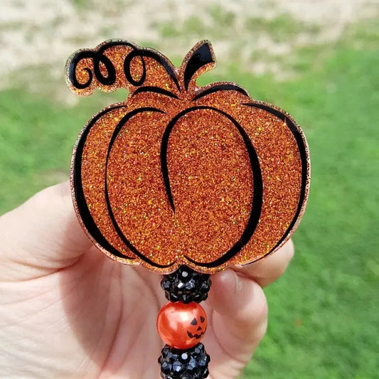 Halloween Pumpkin Badge Reel