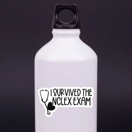 I survived the Nclex Exam Vinyl Sticker.