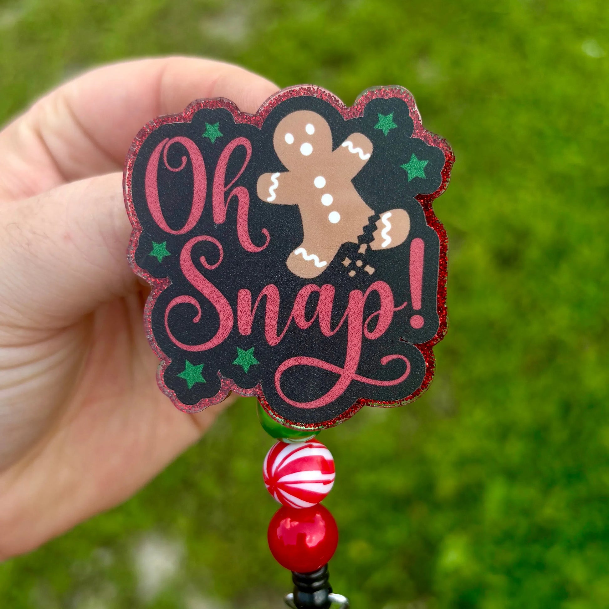 Gingerbread Cookie Oh Snap Badge Reel