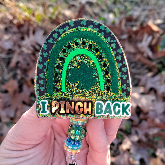 I Pinch Back Rainbow St. Patrick's Badge Reel