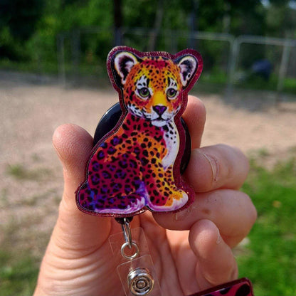 Lisa Frank Inspired Badge Buddy and Badge Reel Set