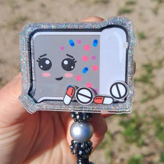 Pharmacy Pill Counting Tray Shaker Badge Reel