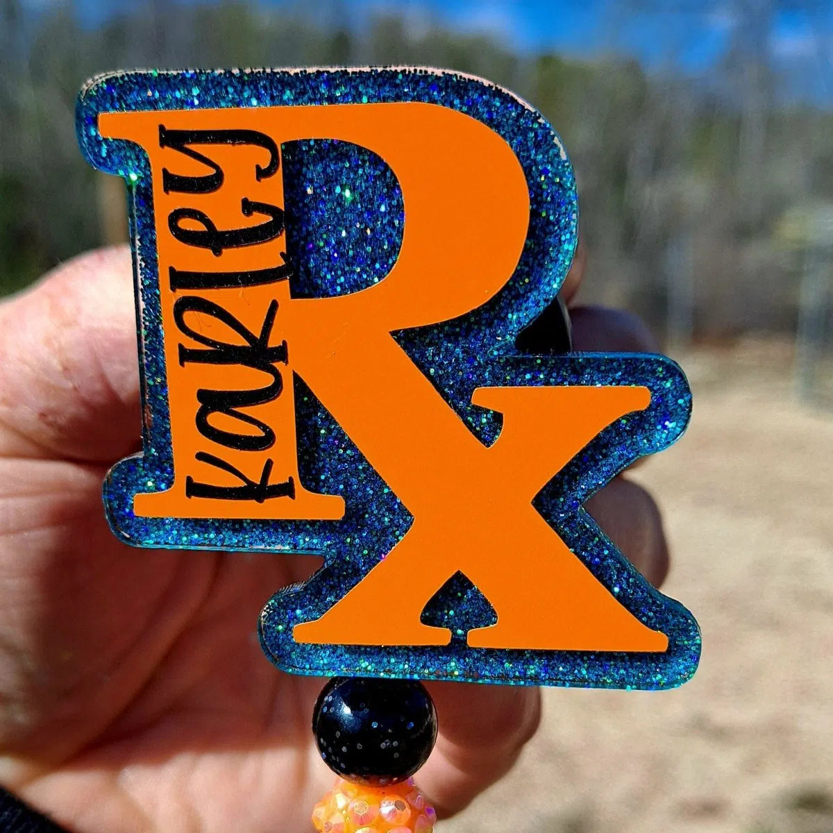 RX CPhT Name Work Id Badge Reel Holder Clip.