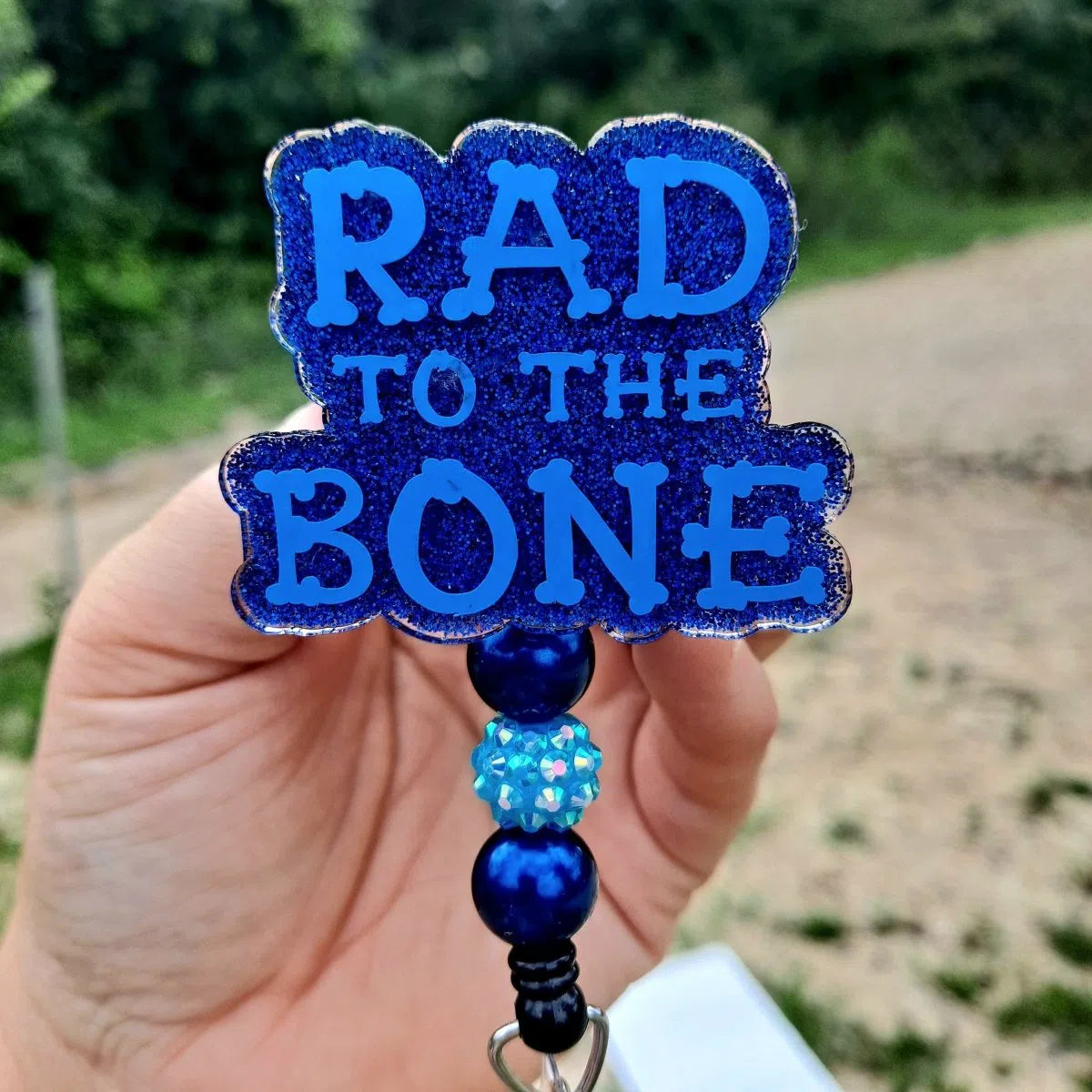 Rad to the Bone Radiology Tech Work Id Badge Reel Holder Clip.