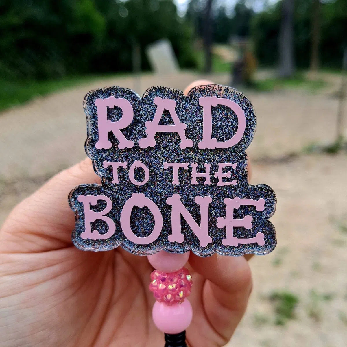 Rad to the Bone Radiology Tech Work Id Badge Reel Holder Clip.