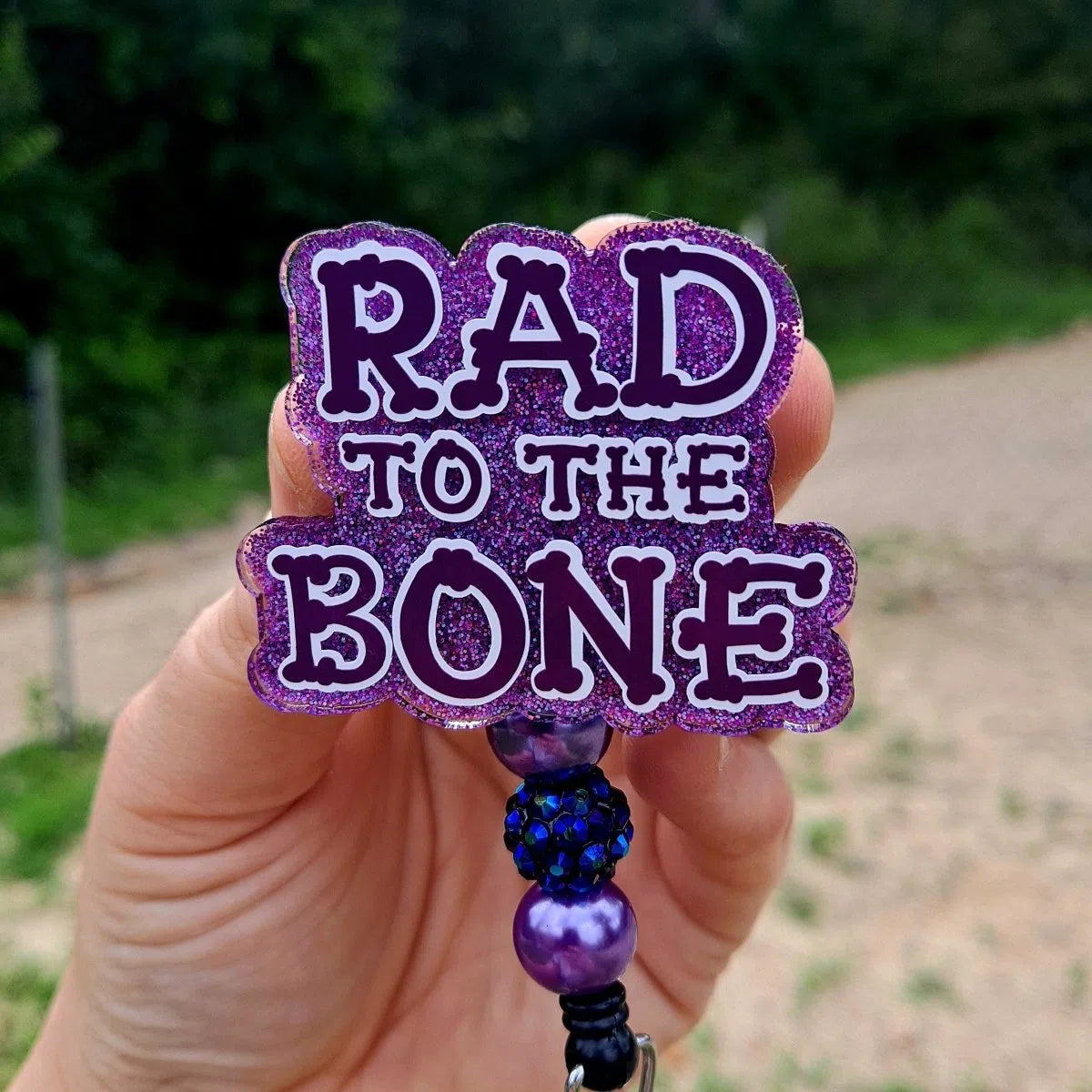 Rad to the Bone Radiology Tech Work Id Badge Reel Holder Clip.