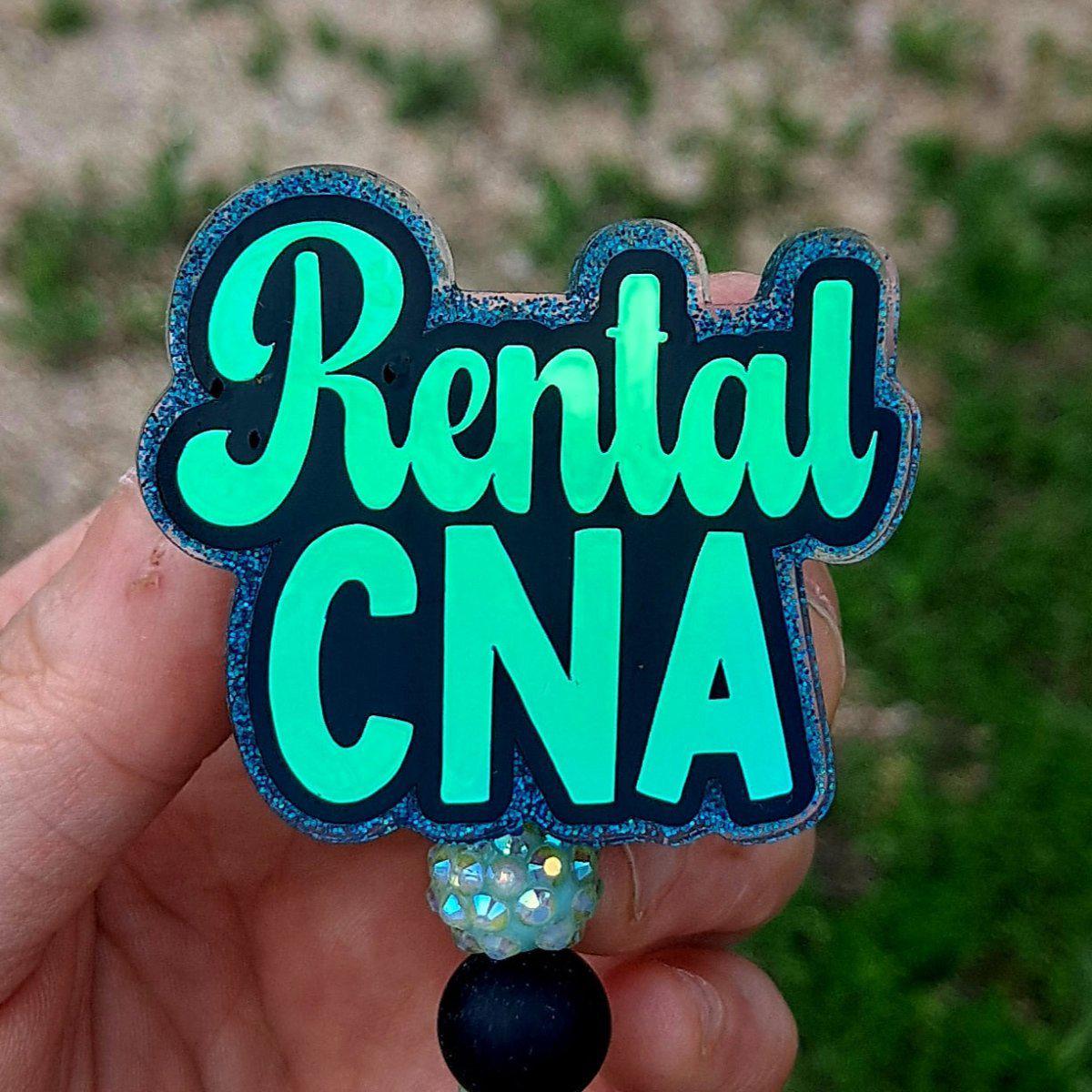 Rental CNA Work Id Badge Reel Holder Clip - The Badge Boutique Co