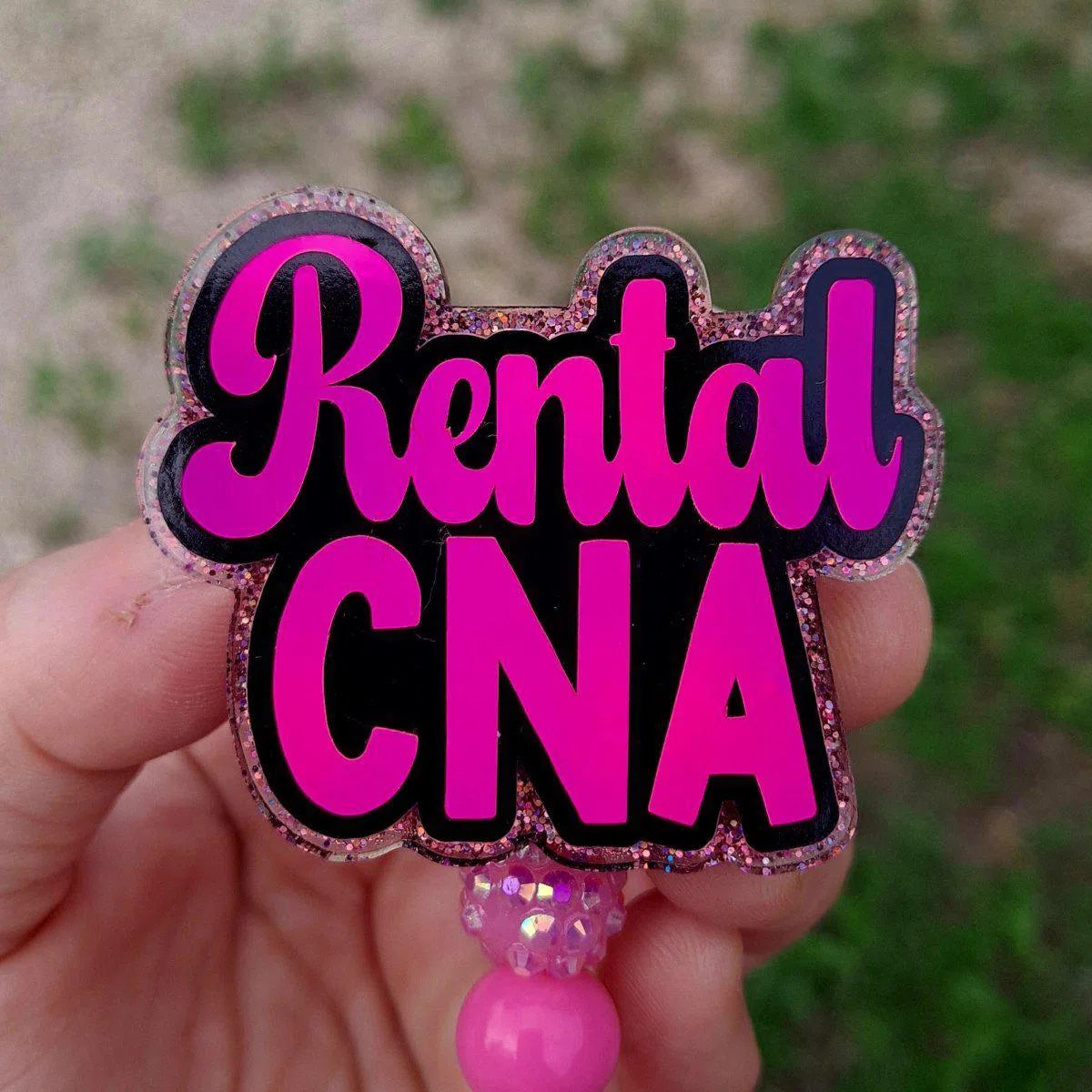 Rental CNA Work Id Badge Reel Holder Clip