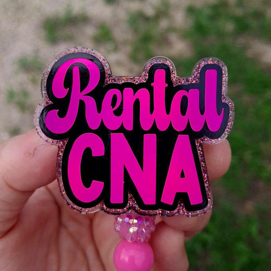 Rental CNA Work Id Badge Reel Holder Clip