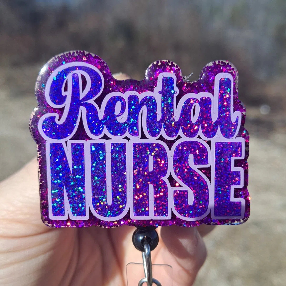 Rental Nurse Work Id Badge Reel Holder Clip