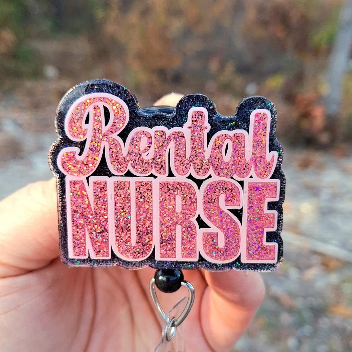 Rental Nurse Work Id Badge Reel Holder Clip