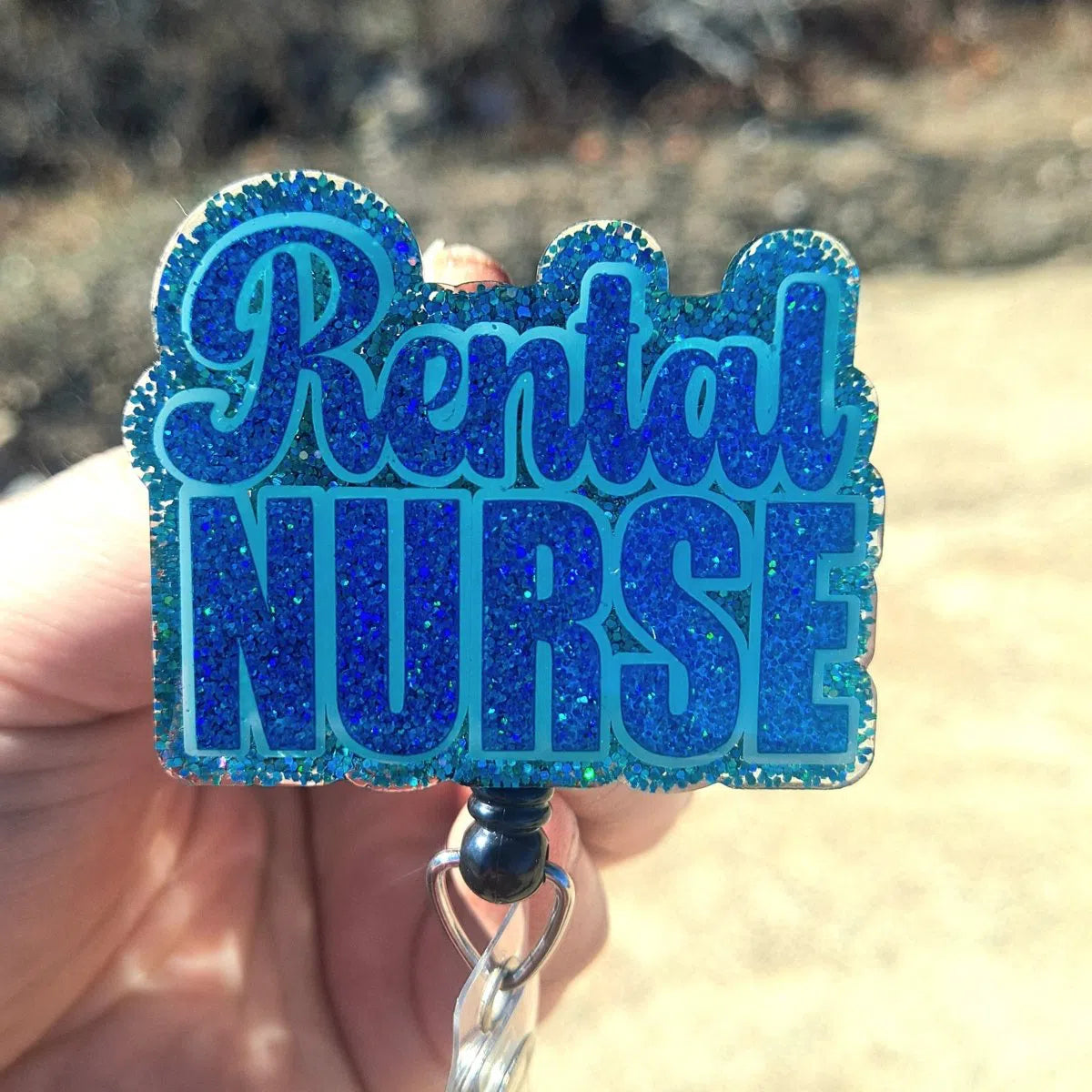 Rental Nurse Work Id Badge Reel Holder Clip