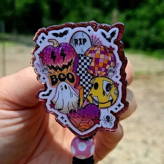Retro Halloween Collage Badge Reel