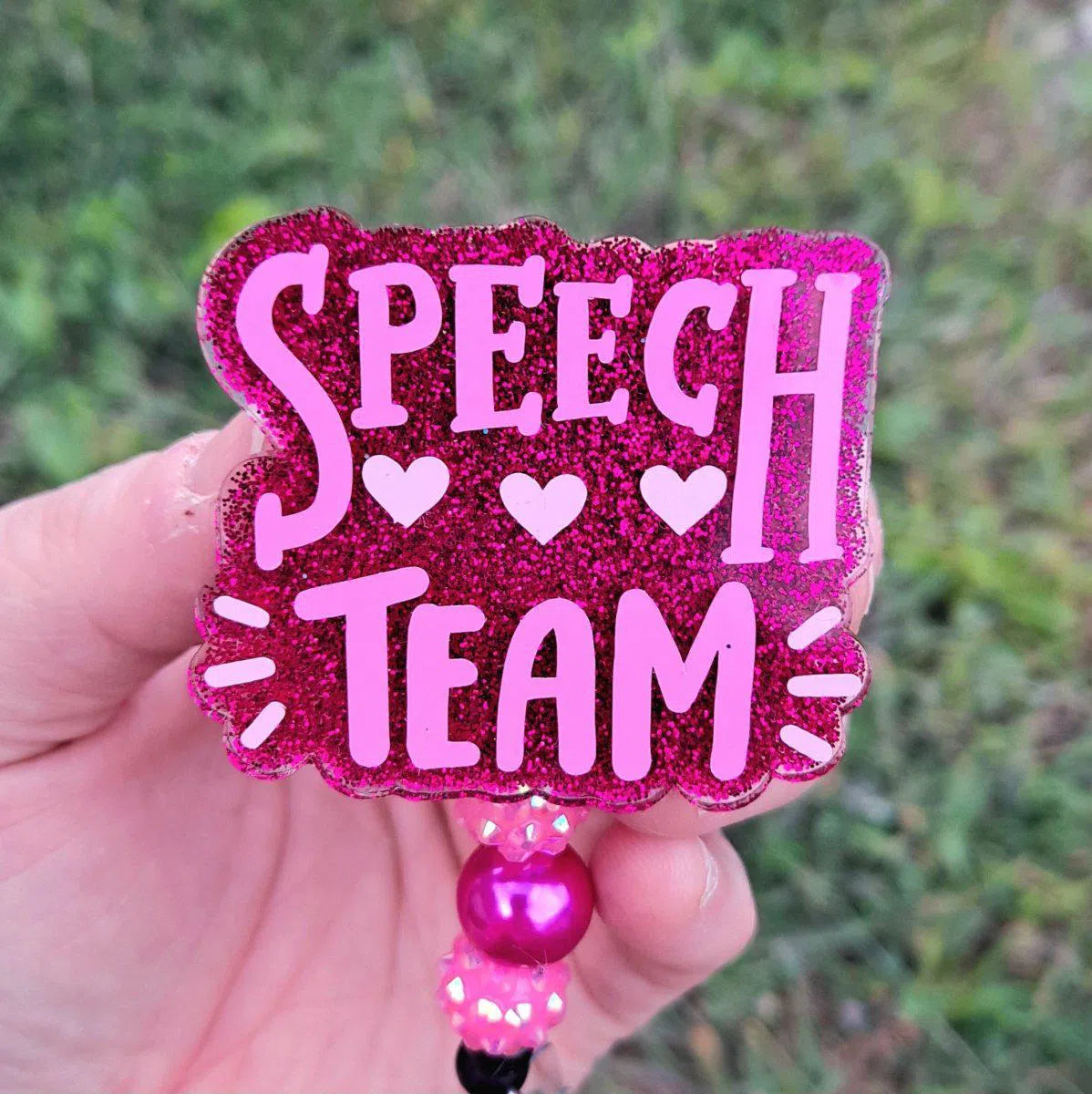 Speech Team Work Id Badge Reel