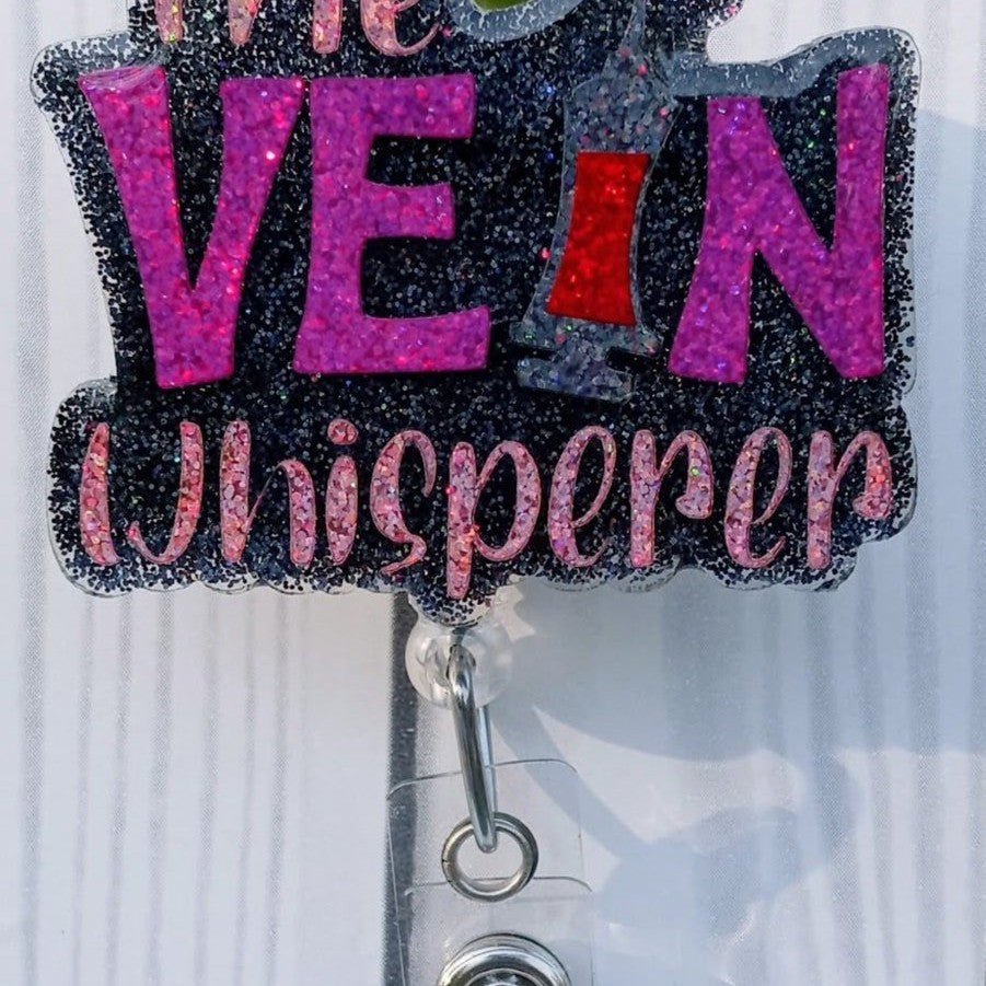 The Vein Whisperer Badge Reel - The Badge Boutique Co