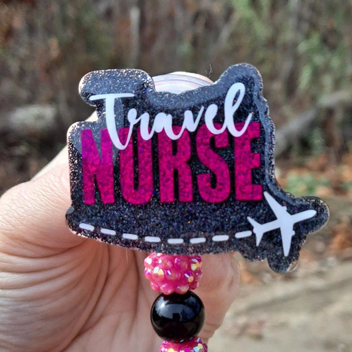 Travel Nurse Work Id Badge Reel Holder Clip.