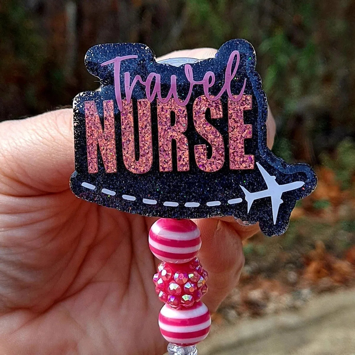 Travel Nurse Work Id Badge Reel Holder Clip.