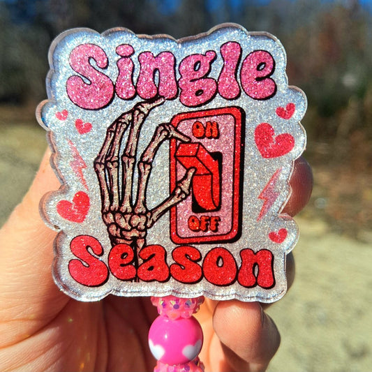 Valentine's Day Single Season Work Id Badge Reel - The Badge Boutique Co
