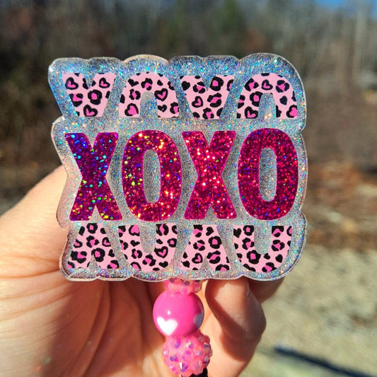 Valentine's Day XOXO Badge Reel - The Badge Boutique Co