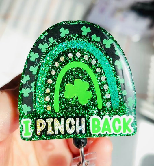 I Pinch Back Rainbow St. Patrick's Badge Reel